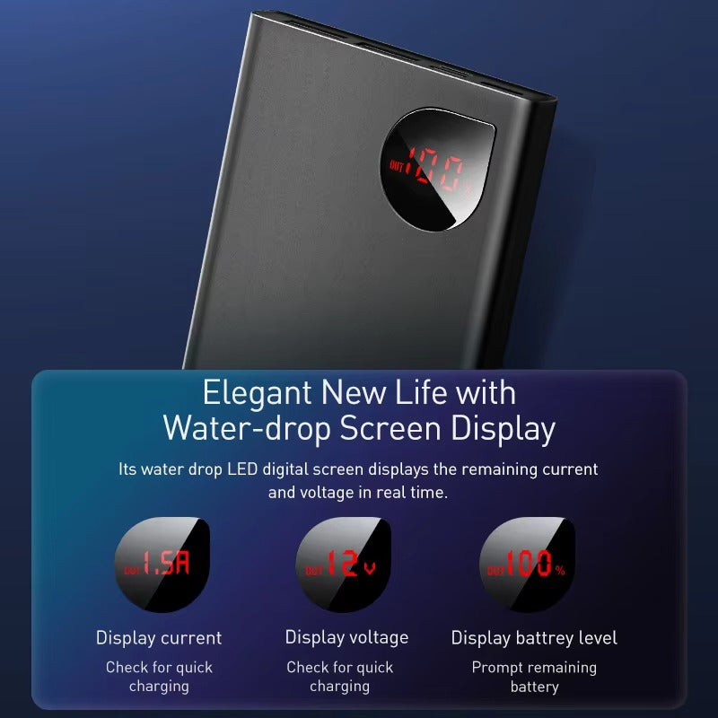 Premium, 10000mAh Power Bank, with 22.5W PD Fast Charging – Portable Charger for iPhone, Android Devices, Smartphones, USB-C 