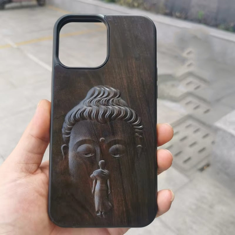 Luxury Apple iPhone Case, MagSafe Compatible, Camera Lens Protection, Screen Protection, Ultra Thin, Shockproof, Magnetic, Full All Around Protection, 3D Carved Wood Cover