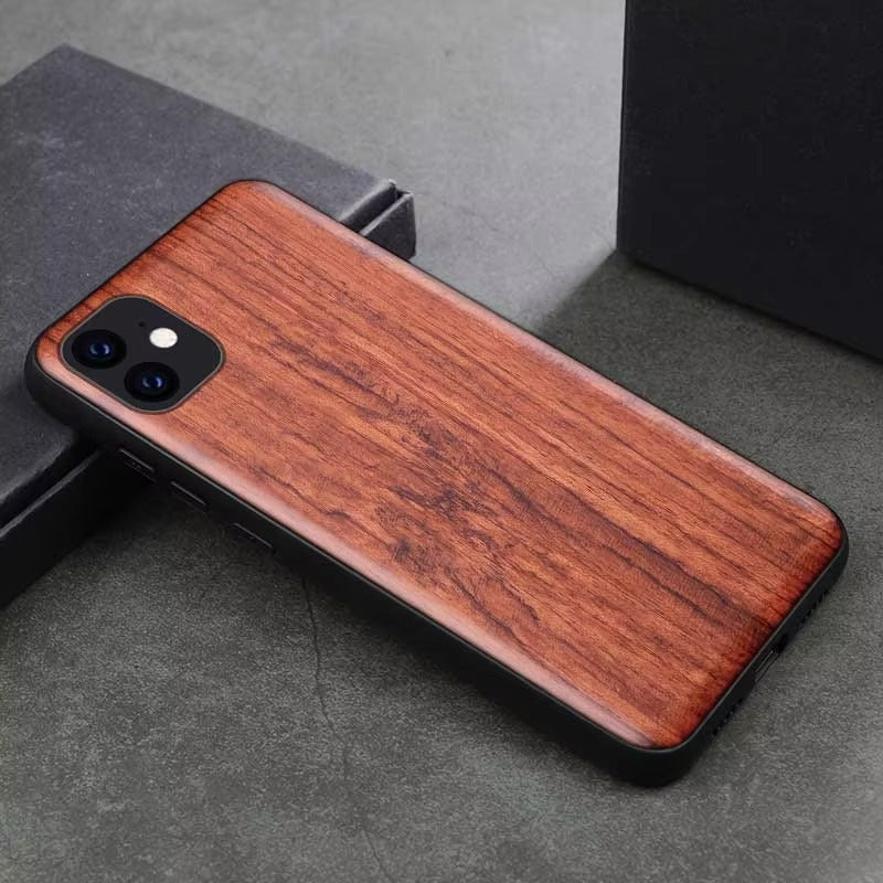Premium Apple iPhone Case, MagSafe Compatible, Camera Lens Protection, Screen Protection, Ultra Thin, Real Wood Cover