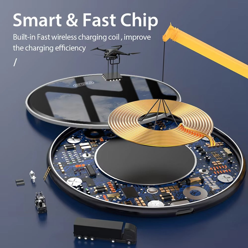 Premium, 30W Wireless Charging Pad – Fast Charger for iPhone, AirPods Pro, Qi-Enabled Devices, Quick Charge Station for Desk