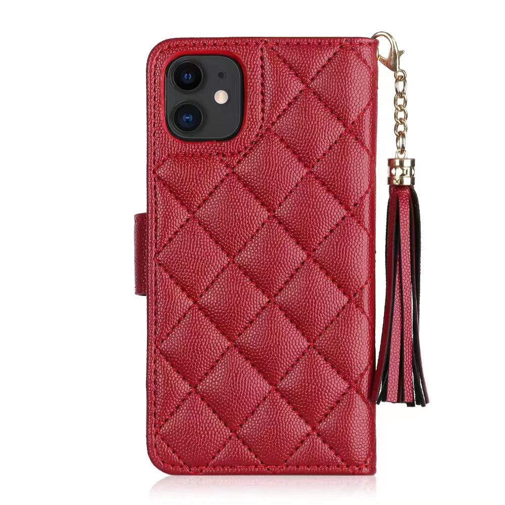 Luxury Wallet Flip Leather iPhone Case – Card Slot, Magnetic Closure,  Shockproof Protection, and Premium Design for iPhone