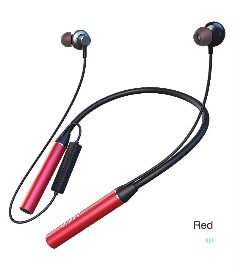 High Quality Wireless Neckband Earphones for iPhone – Bluetooth Sport Headset with Mic,180-Hour Battery, TF Card Support