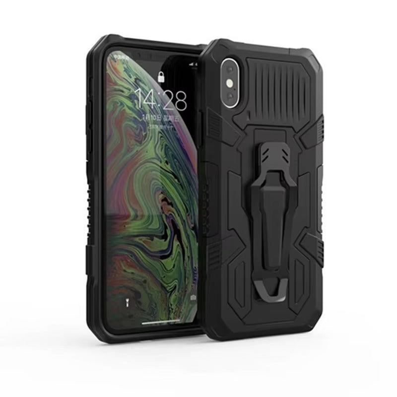 Robust Apple iPhone Case, MagSafe Compatible, Camera Lens & Screen Protection, Ultra Thin, Shockproof, Magnetic Full All Around Cover – Heavy Duty Belt Clip Case with Kickstand & Hard Rubber Back