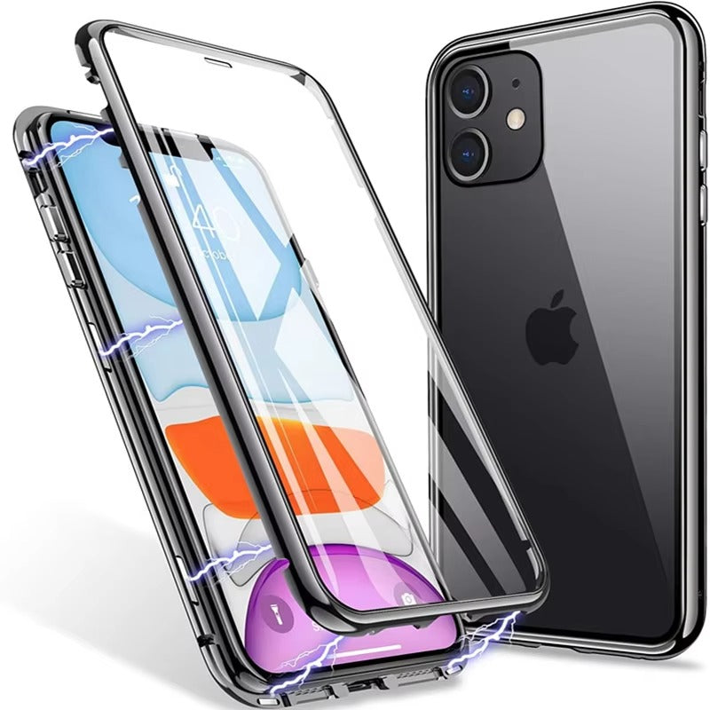 Premium Apple iPhone Case Compatible, Camera Lens & Screen Protection, Ultra Thin Magnetic Full All Around Protection Cover 
