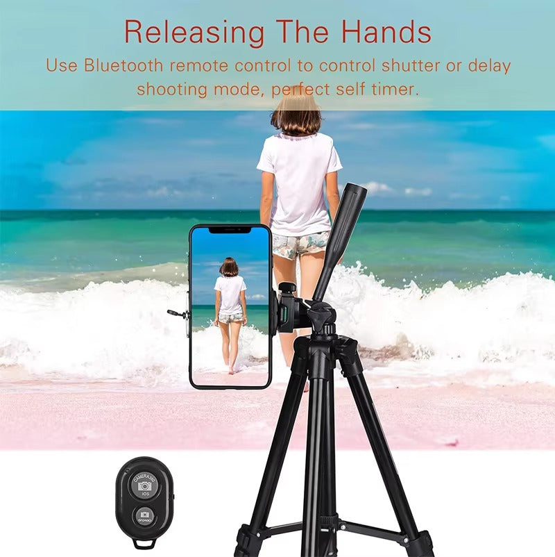 High Quality, 40-Inch, Universal Phone Tripod Lightweight Aluminum, Travel Stand for Photography Compatible with Apple iPhone