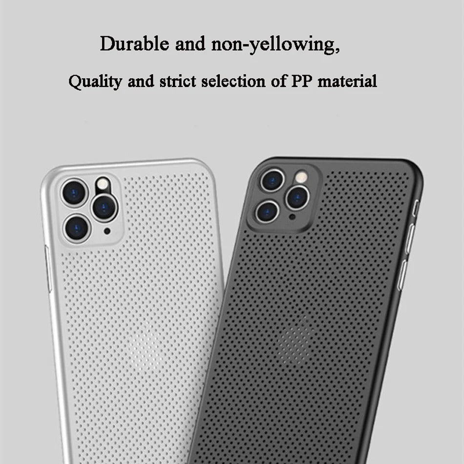 High Quality Apple iPhone Case, MagSafe Compatible, Camera Lens & Screen Protection, Ultra Thin, Shockproof, Magnetic Full All Around Cover – Breathable Cooling Case with Heat Dissipation & Plain Color PP Design