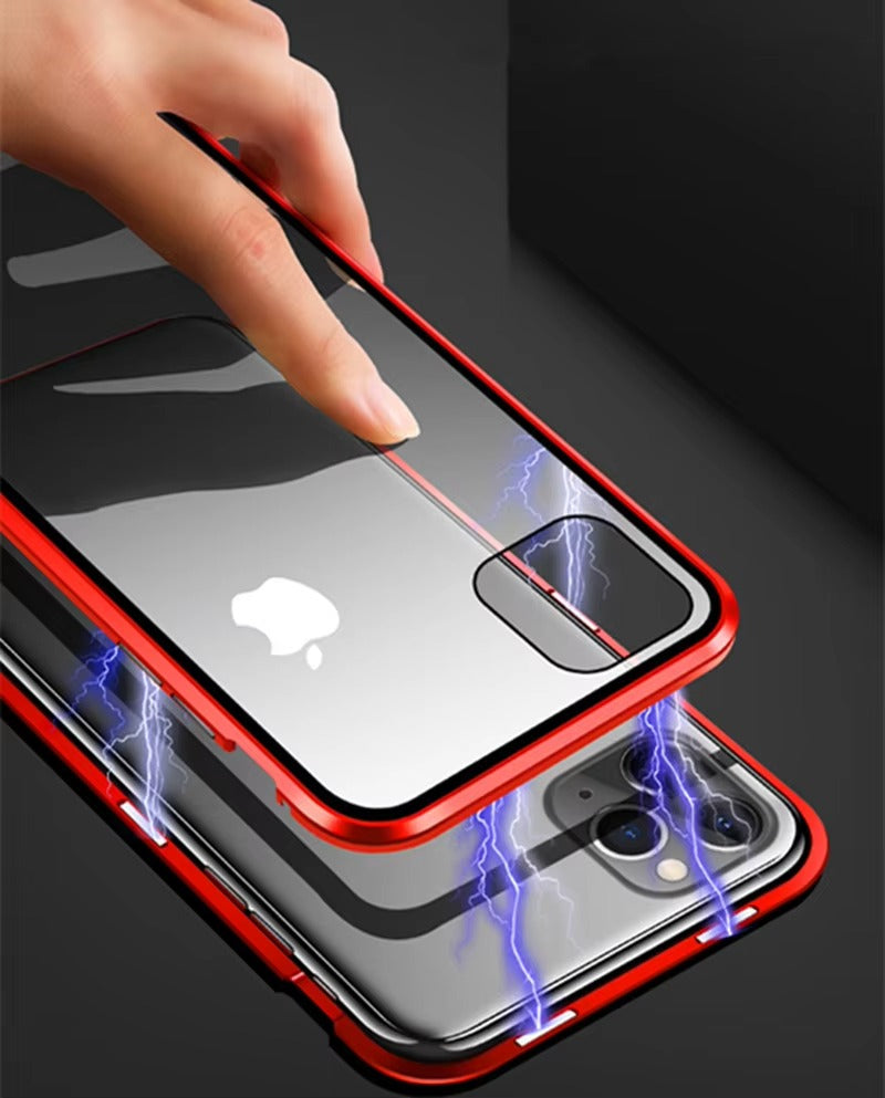 Premium Apple iPhone Case Compatible, Camera Lens & Screen Protection, Ultra Thin Magnetic Full All Around Protection Cover 