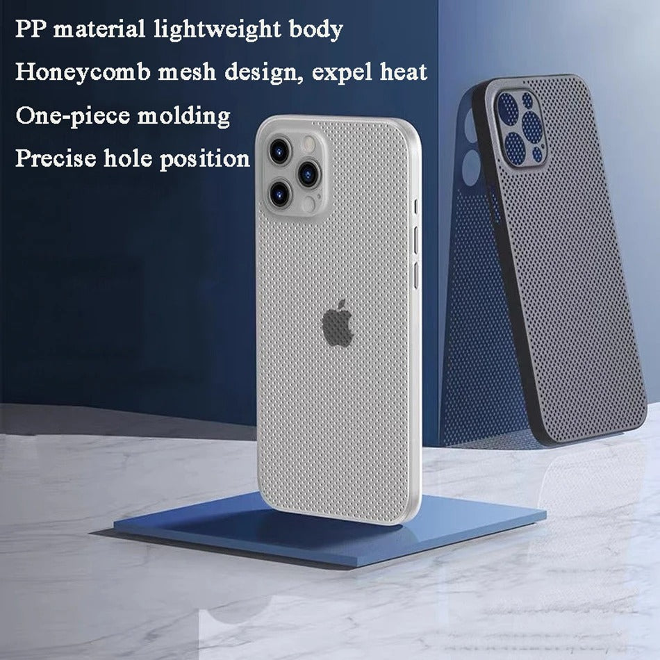 High Quality Apple iPhone Case, MagSafe Compatible, Camera Lens & Screen Protection, Ultra Thin, Shockproof, Magnetic Full All Around Cover – Breathable Cooling Case with Heat Dissipation & Plain Color PP Design