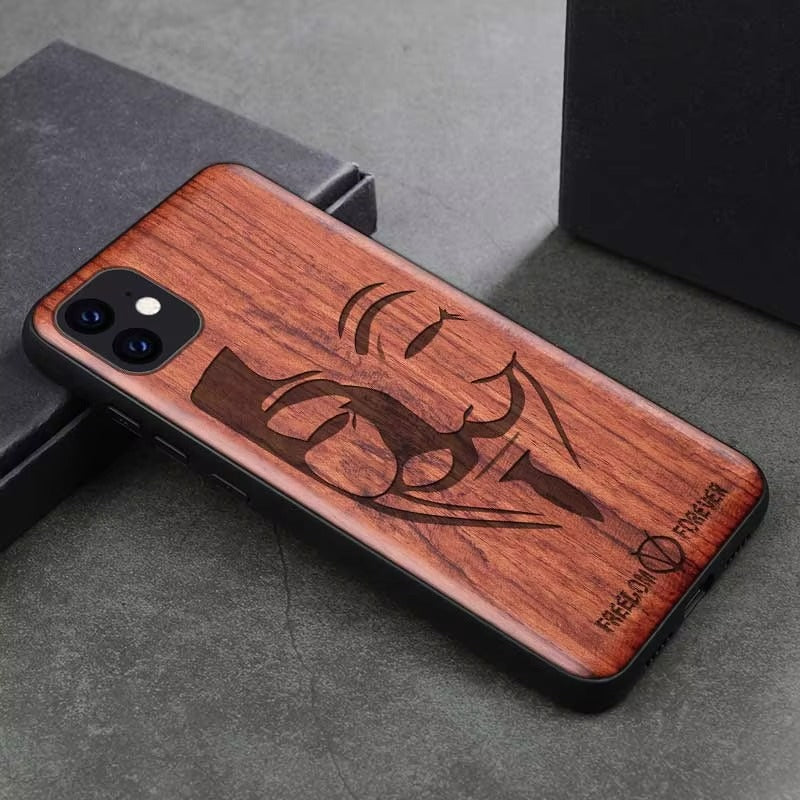 Premium Apple iPhone Case, MagSafe Compatible, Camera Lens Protection, Screen Protection, Ultra Thin, Real Wood Cover