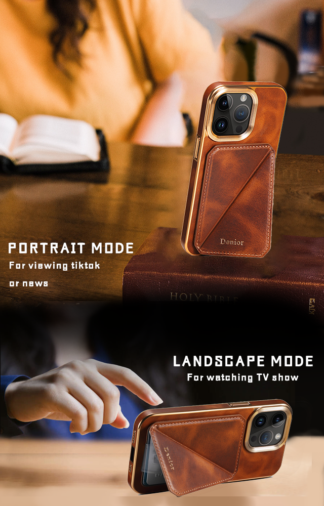 Luxury Cowhide Leather Wallet iPhone Case – Magnetic Card Holder, Plating Shell, Shockproof Protection, Premium Design for iPhone Models