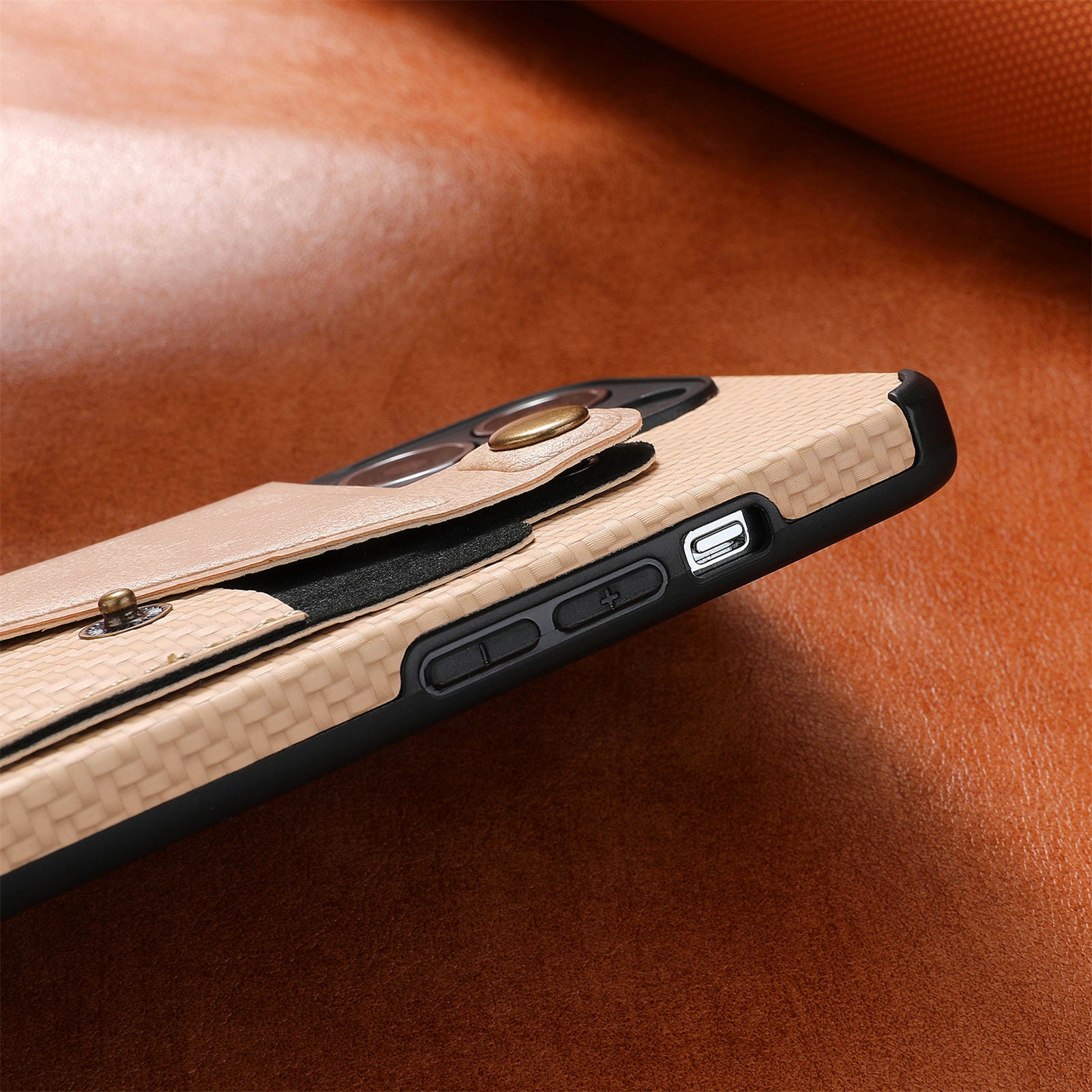 Carbon Fiber Wallet Flip iPhone Case – Premium Leather, Card Holder, Shockproof Protection Sleek & Durable Design for iPhone