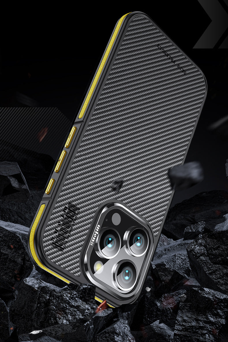 Premium 100% Aramid Fiber Kevlar iPhone Case – 600D Lightweight  Compatible Ultra-Thin Protective Cover for iPhone Models