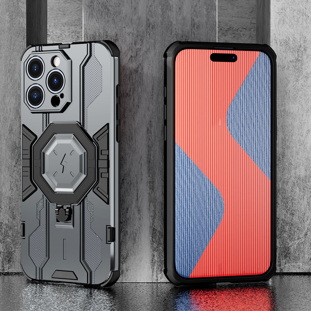 KEYSION MagSafe Shockproof iPhone Case – Ring Stand with Camera Protection, Durable Phone Cover for iPhone Models