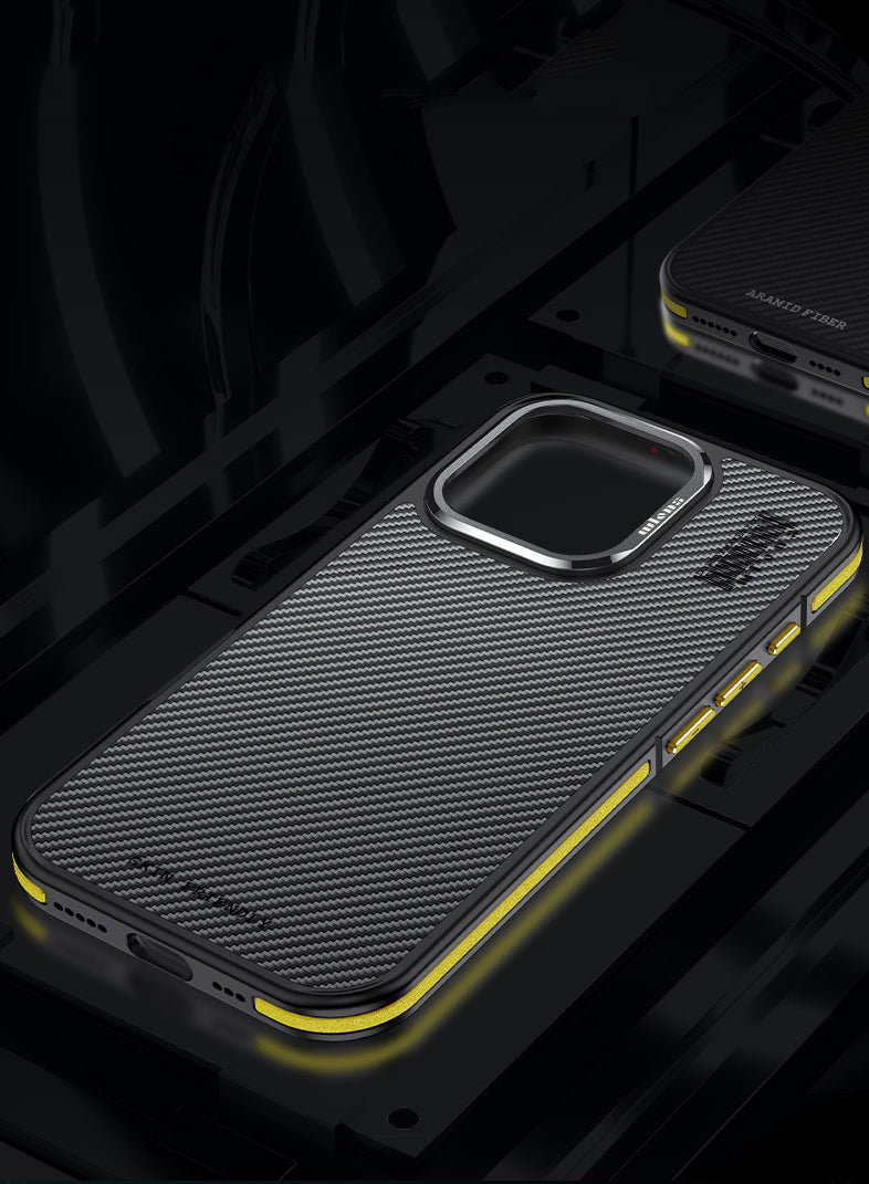 Premium 100% Aramid Fiber Kevlar iPhone Case – 600D Lightweight  Compatible Ultra-Thin Protective Cover for iPhone Models