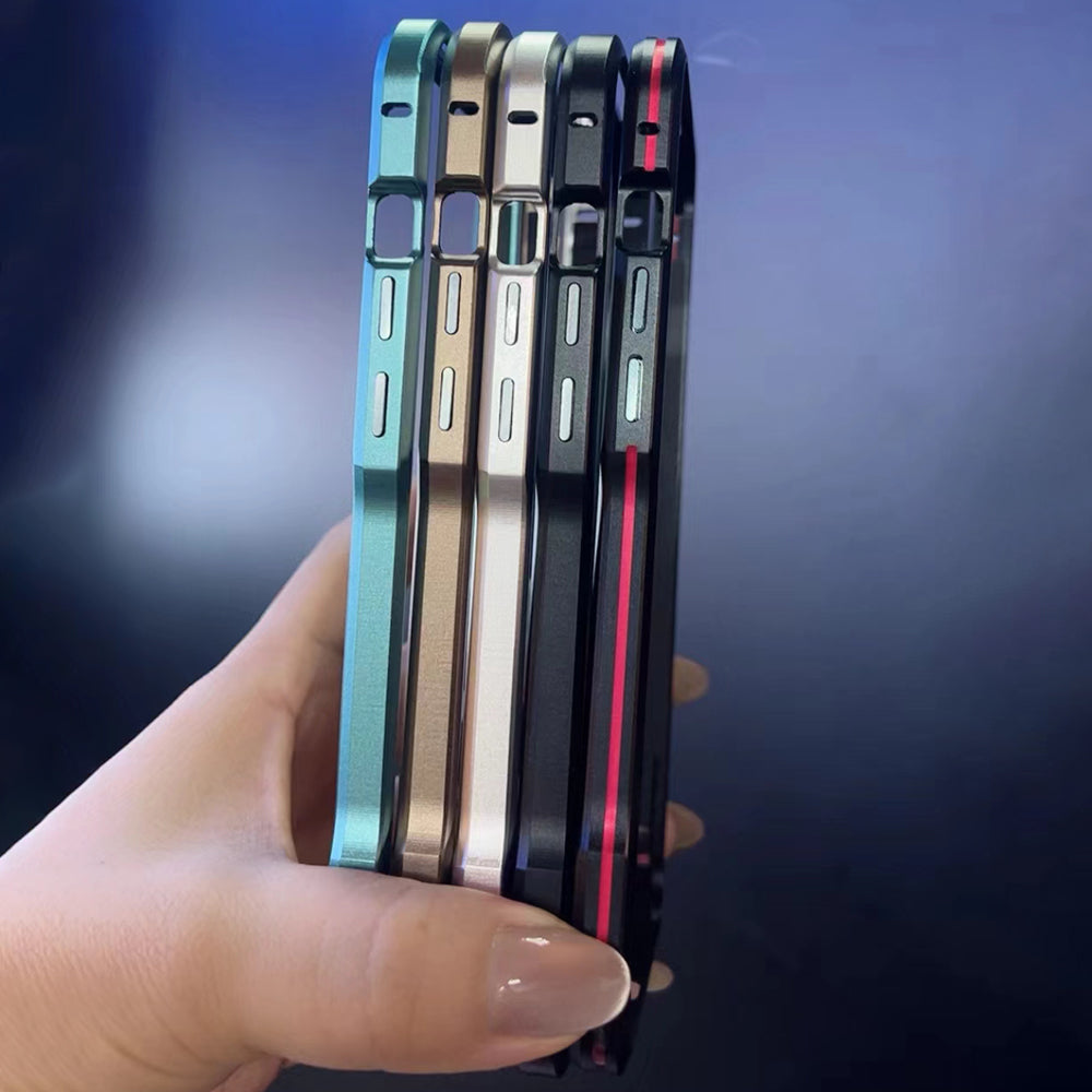 Metal Frame Bumper iPhone Case – Aluminum Detachable Heat Dissipation Cover for iPhone Models, Sleek and Durable Protection