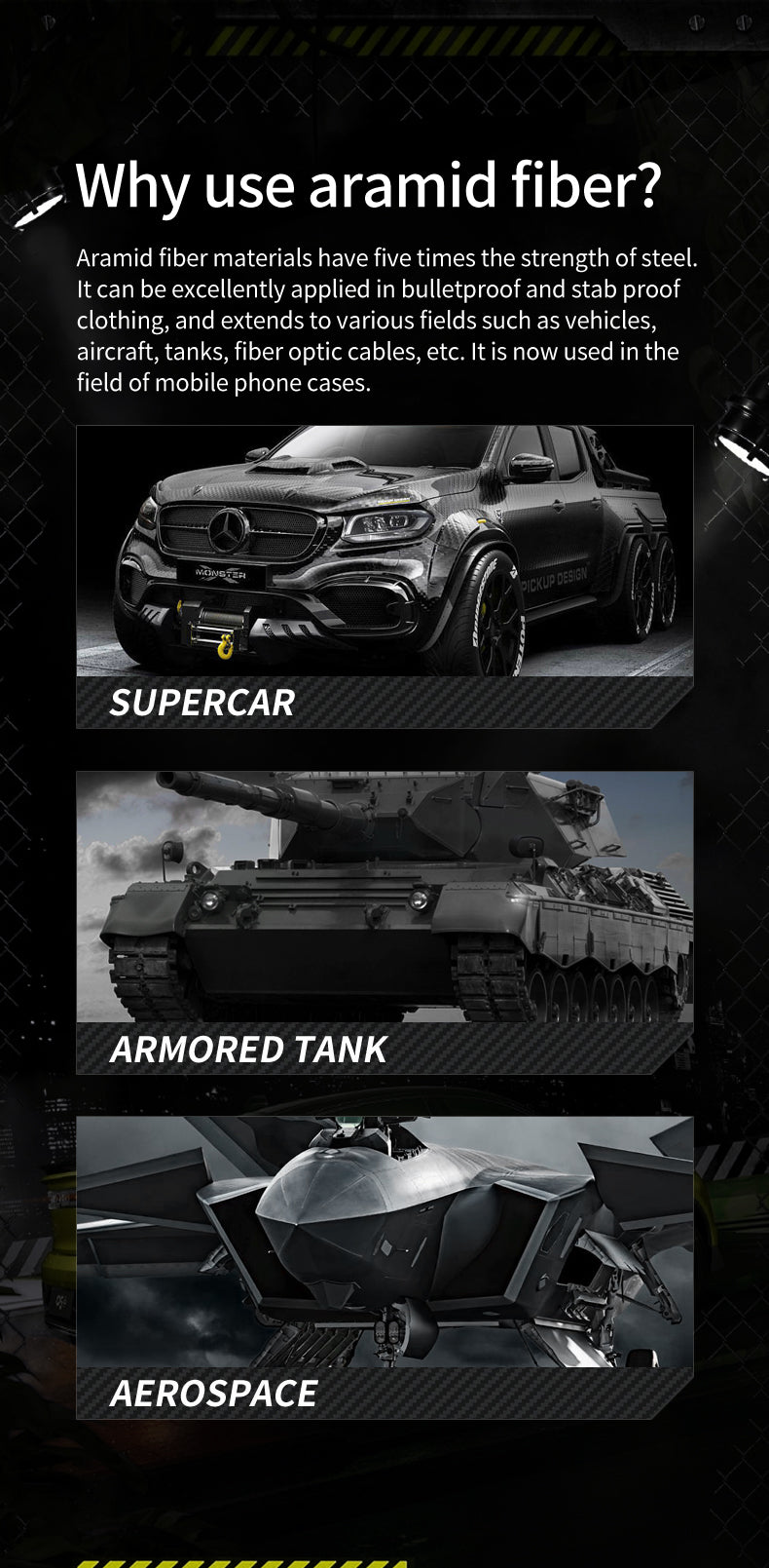 Premium 100% Aramid Fiber Kevlar iPhone Case – 600D Lightweight  Compatible Ultra-Thin Protective Cover for iPhone Models