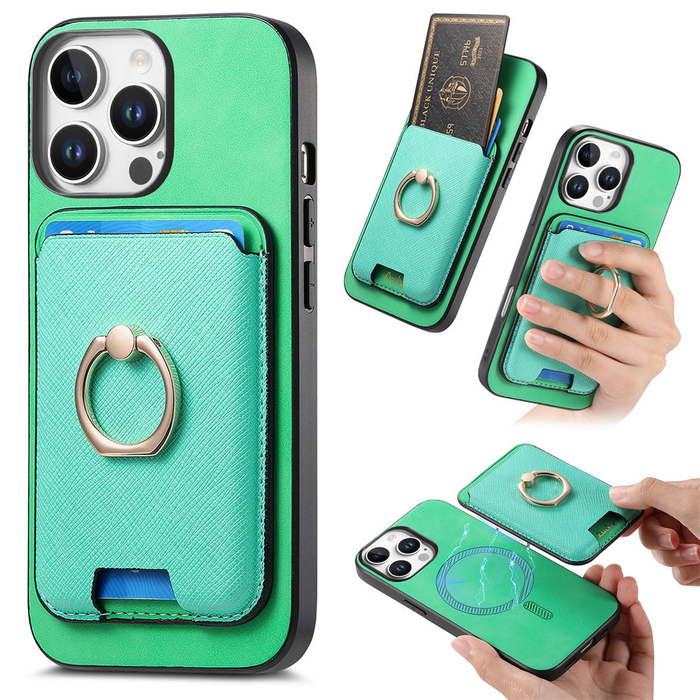 Luxury Detachable Magnetic Wallet iPhone Case – Card Holder, Ring Stand, Shockproof Protection for Secure and Convenient Use