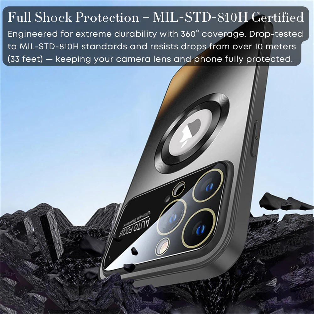 Luxury Glass MagSafe iPhone Case - Magnetic Wireless Charging, Camera Lens Protection, Shockproof Design | Case for iPhone