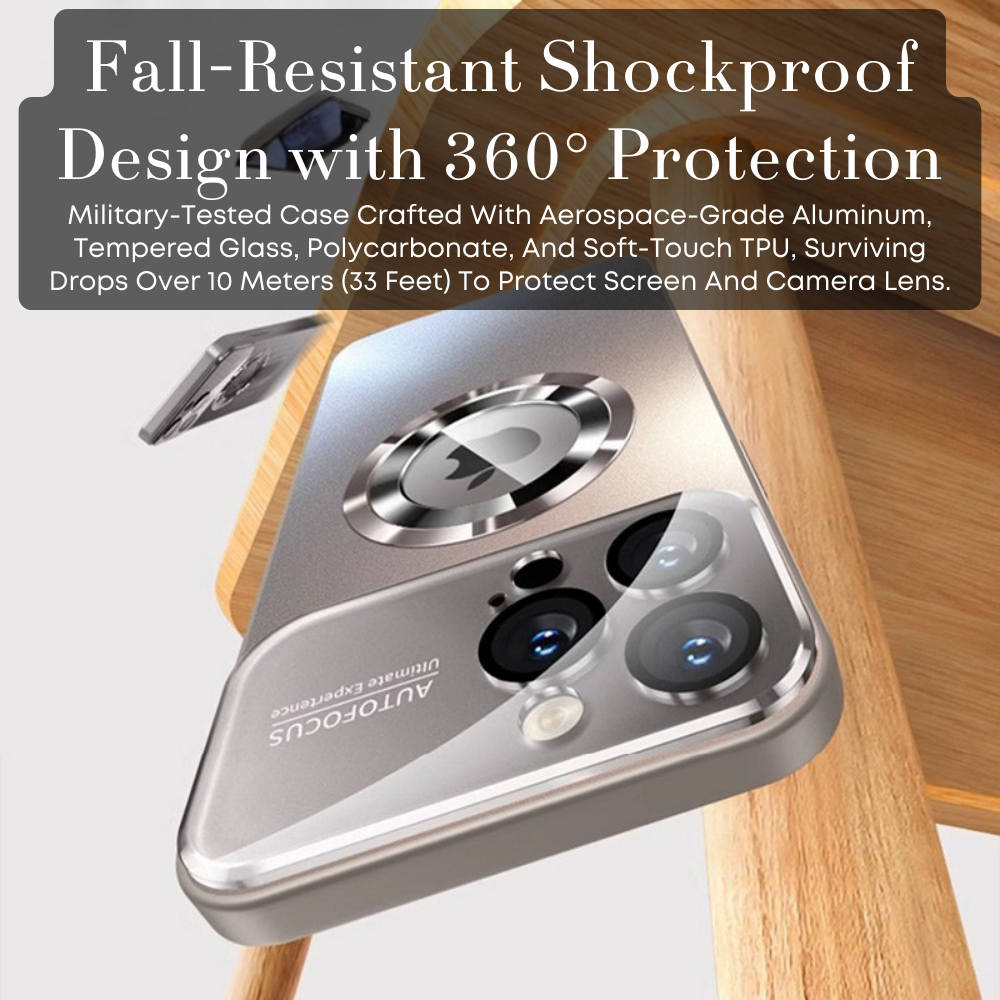 Luxury Glass MagSafe iPhone Case - Magnetic Wireless Charging, Camera Lens Protection, Shockproof Design | Case for iPhone