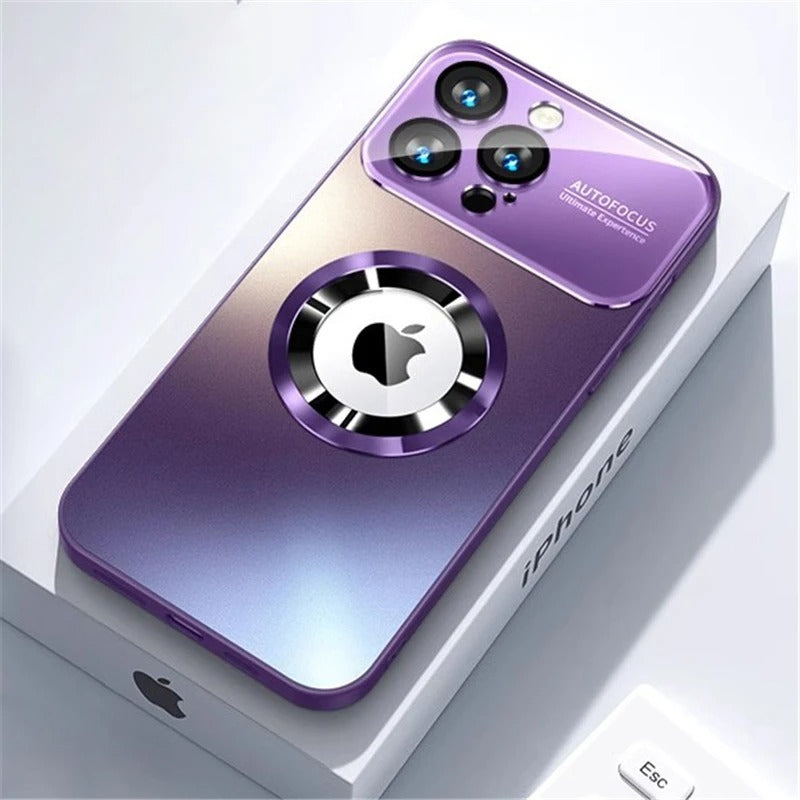 Luxury Glass MagSafe iPhone Case - Magnetic Wireless Charging, Camera Lens Protection, Shockproof Design | Case for iPhone