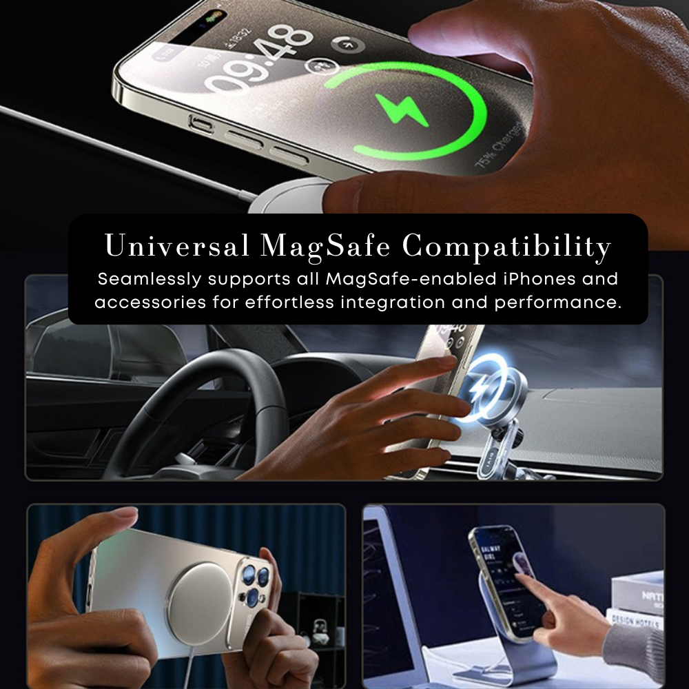 Luxury Glass MagSafe iPhone Case - Magnetic Wireless Charging, Camera Lens Protection, Shockproof Design | Case for iPhone