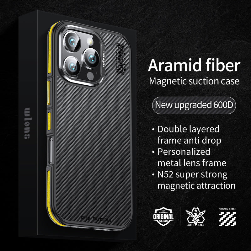 Premium 100% Aramid Fiber Kevlar iPhone Case – 600D Lightweight  Compatible Ultra-Thin Protective Cover for iPhone Models