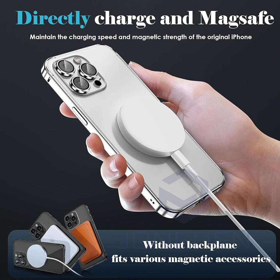 Luxury Ultra-Thin Metal Bumper iPhone Case - Light Aluminum Alloy Frame, Durable Back Protection, Sleek Desert Gold Finish 