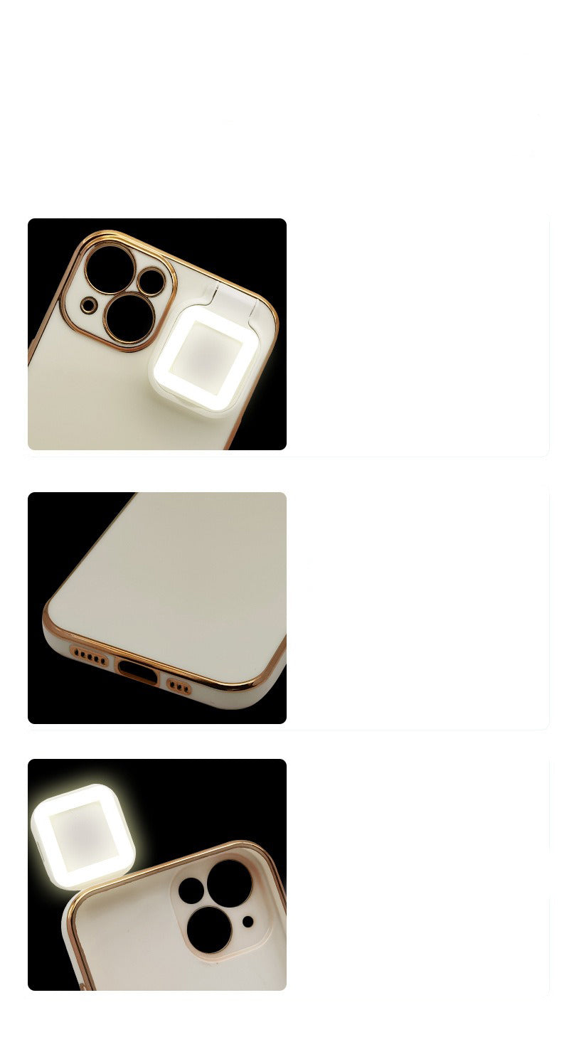 Premium Apple iPhone Case, MagSafe Compatible, Camera Lens and Screen Protection, Ultra Thin, Shockproof, Magnetic, Full All Around Protection, LED Selfie Ring Light Cover