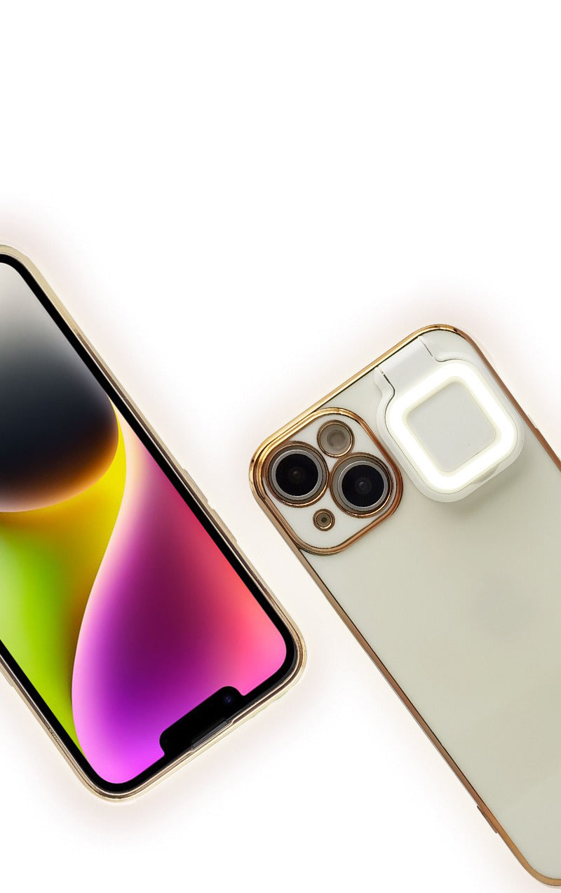 Premium Apple iPhone Case, MagSafe Compatible, Camera Lens and Screen Protection, Ultra Thin, Shockproof, Magnetic, Full All Around Protection, LED Selfie Ring Light Cover