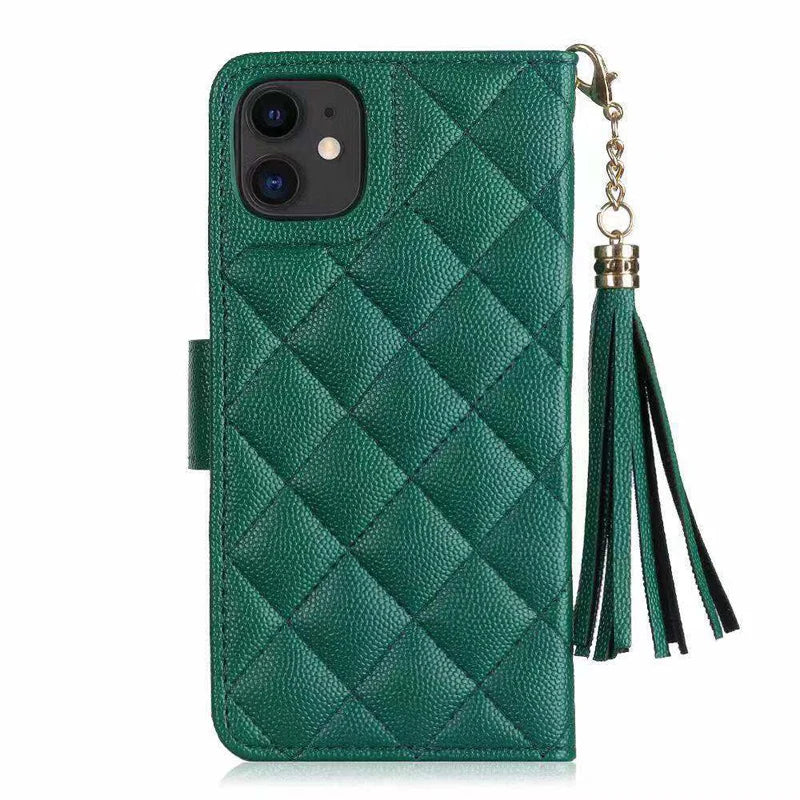 Luxury Wallet Flip Leather iPhone Case – Card Slot, Magnetic Closure,  Shockproof Protection, and Premium Design for iPhone