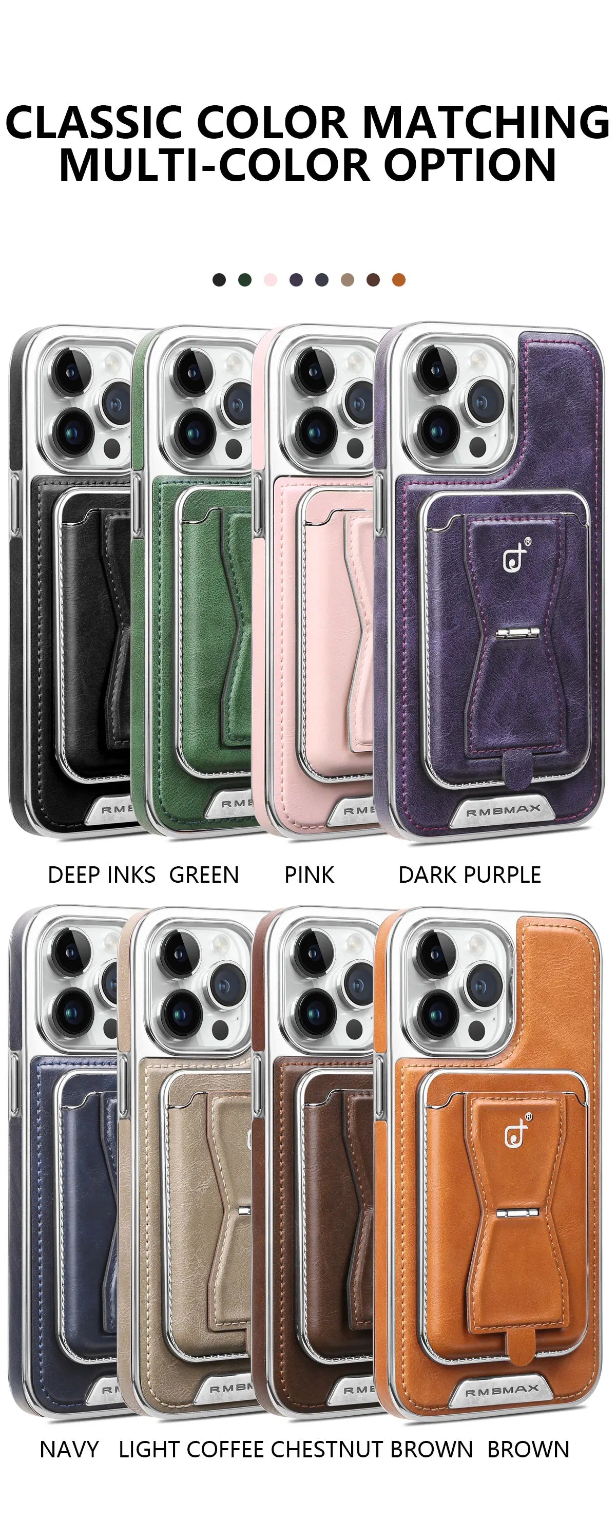 Luxury Leather Wallet Stand iPhone Case – Card Holder, Premium Protection, Durable Flip Cover, and Stylish Design for iPhone Models