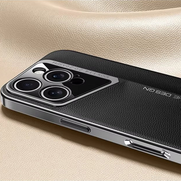 Premium Luxury iPhone Case – Electroplated Leather, Ultra-Thin, Shockproof Hard Protection Durable Cover | Case for iPhone