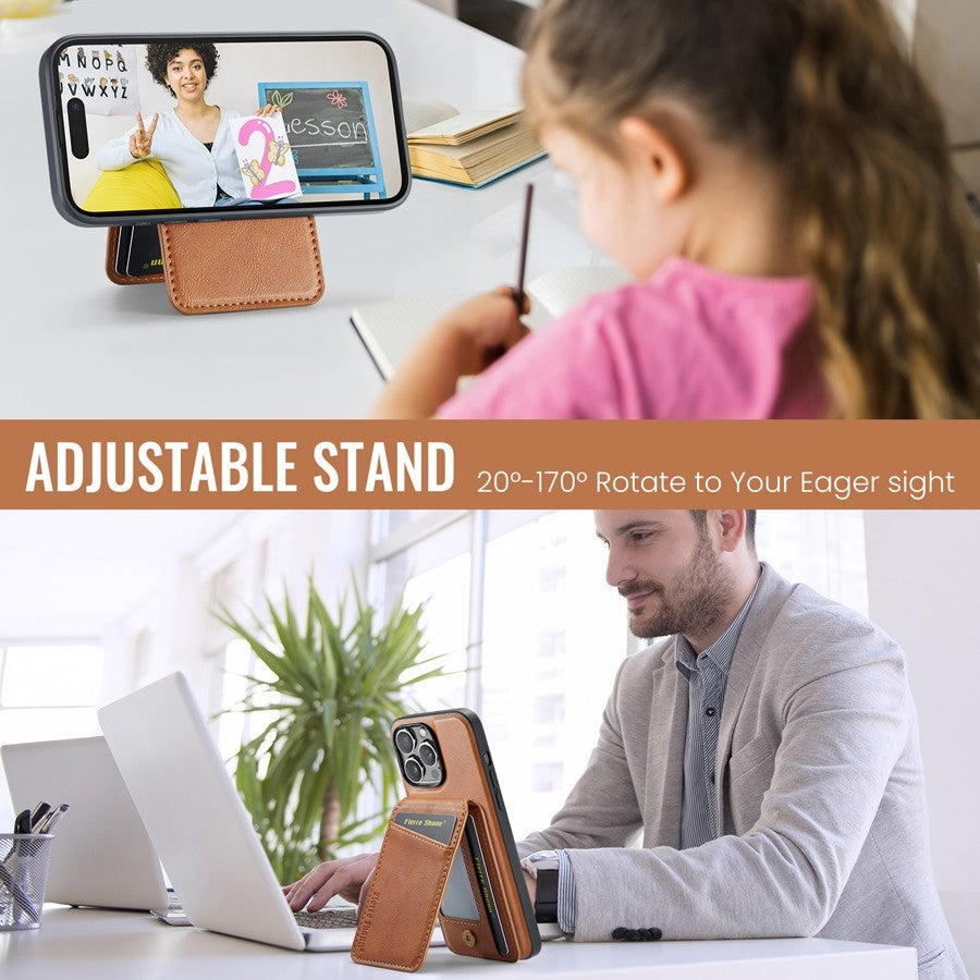 Luxury 2-in-1 Detachable Wallet iPhone Case – Magnetic Card Holder, MagSafe Compatible, Shockproof Protection, Premium Leather Cover for iPhone Models