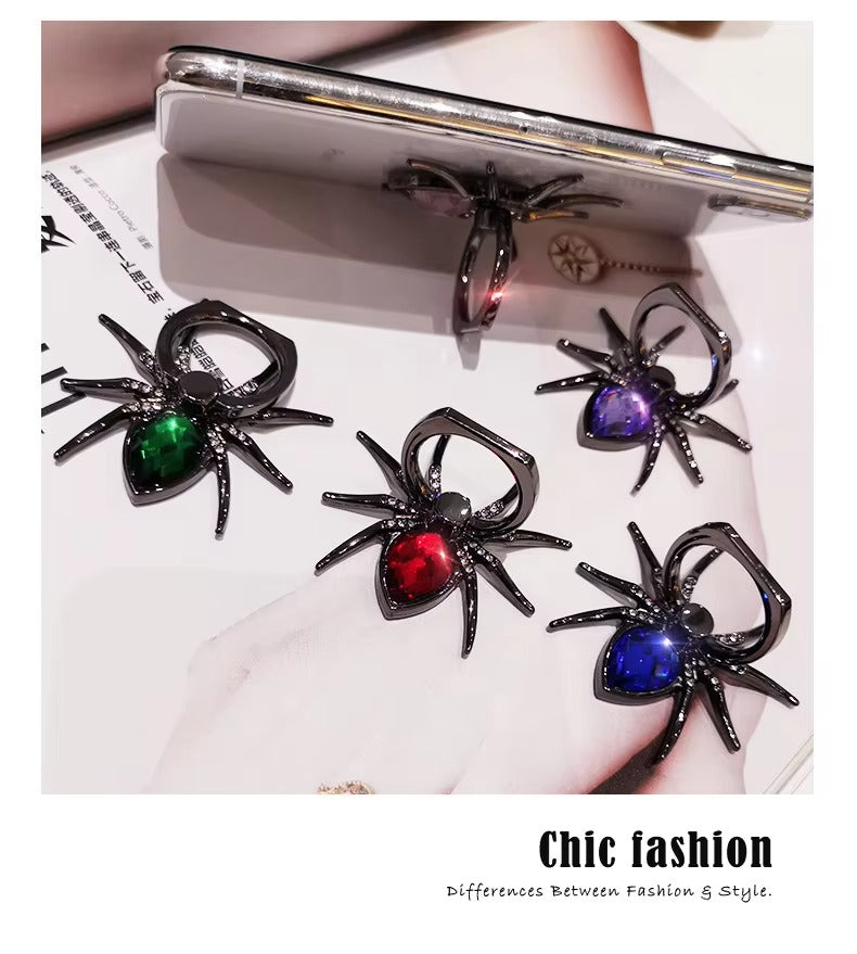 Luxury, Diamond Shiny Gems, Metal Phone Ring Holder – Rotatable, 360° Grip Stand Mount for Apple iPhone