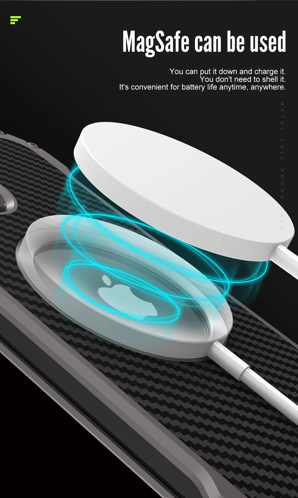 Robust Apple iPhone Case, MagSafe Compatible, Camera Lens & Screen Protection, Ultra Thin, Shockproof, Magnetic Full All Around Cover – Carbon Fiber Aluminum Alloy Case with Built-In Holder Ring & Lightweight Frame