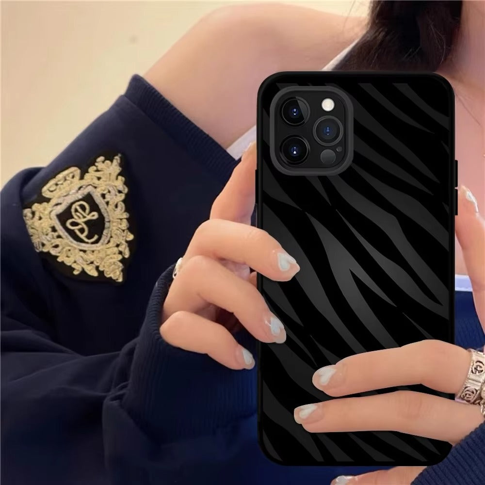Luxury Zebra Print Apple iPhone Case, MagSafe Compatible, Ultra Thin Magnetic Shockproof Full Protection Cover with Screen Guard and Animal Pattern Style Shell