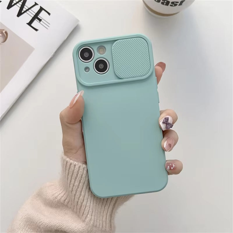 High Quality Apple iPhone Case Ultra Thin Shockproof Magnetic Full All Around Protection Cover with Sliding Camera Armor Back