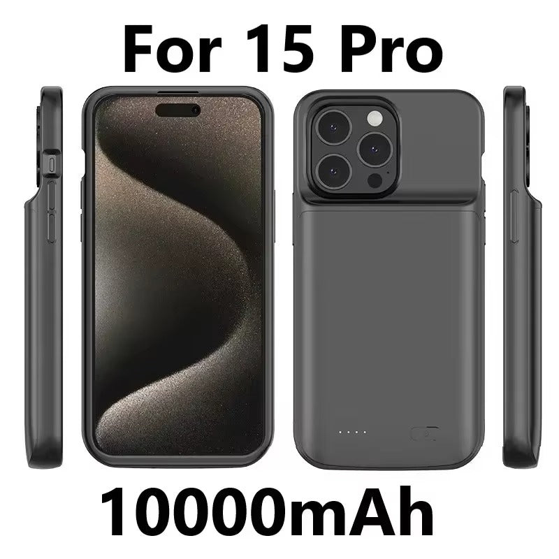 Robust Apple iPhone Case MagSafe Compatible, Camera Lens & Screen Protection, Ultra Thin Shockproof Magnetic Full All Around Protection Cover with 10000mAh Battery Charger