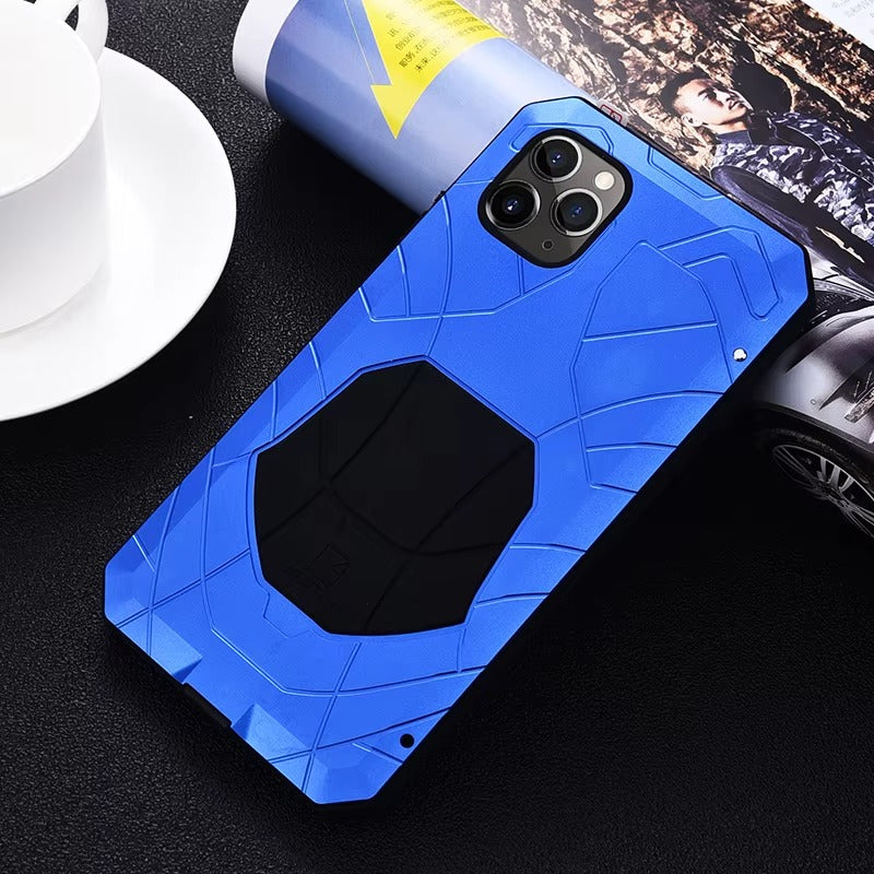 Luxury Apple iPhone Case, MagSafe Compatible, Camera Lens & Screen Protection, Ultra Thin, Shockproof, Magnetic Full All Around Cover – Aluminum Metal & Silicone Case with Dirt-Resistant Shockproof Design