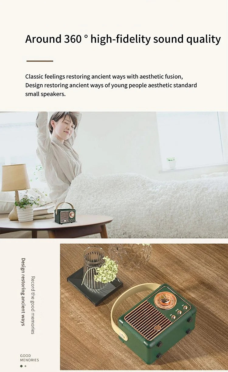 High Quality Portable Bluetooth Speaker for iPhone, Waterproof Wireless Subwoofer, Outdoor Loud Music Box with Deep Bass 