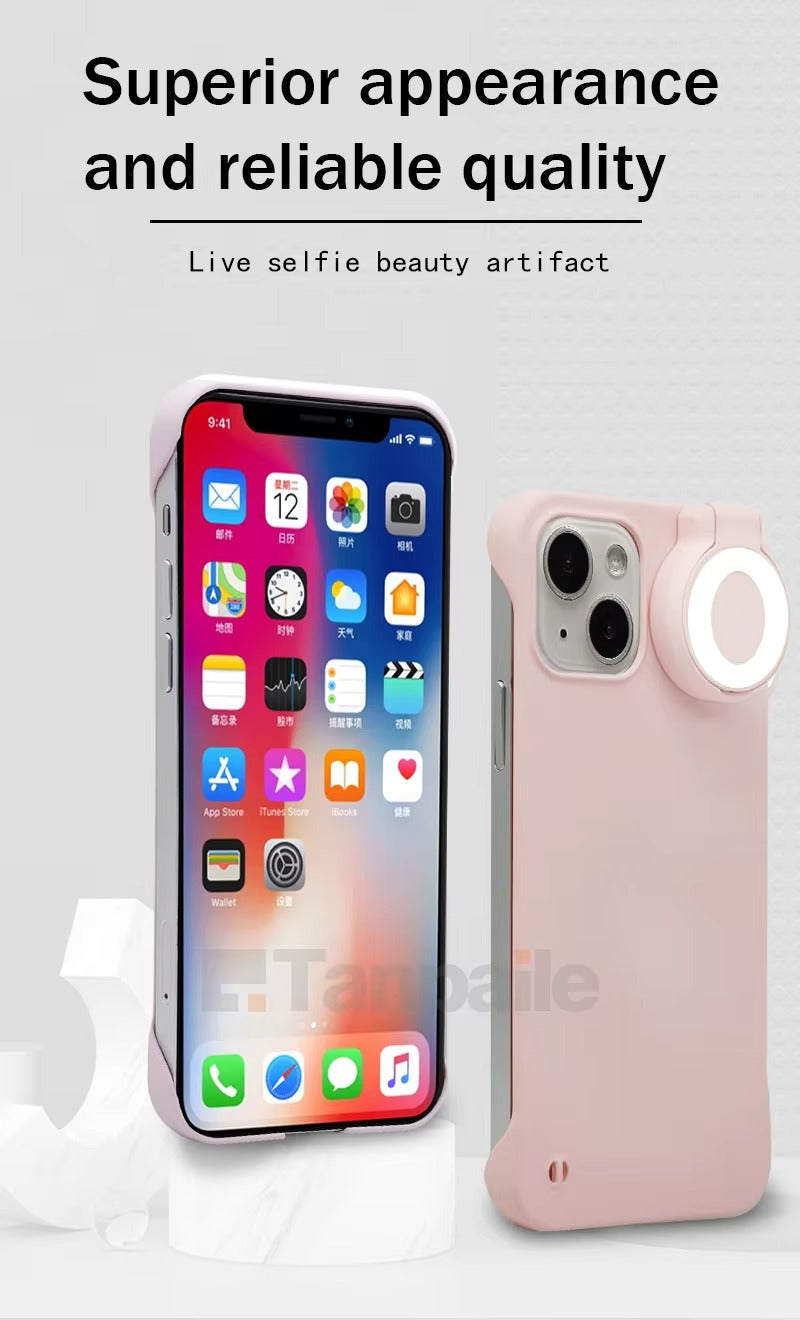 Premium Apple iPhone Case, MagSafe Compatible, Camera Lens & Screen Protection, Ultra Thin, Shockproof, Magnetic Full All Around Cover – LED Selfie Ring Light Glow Case