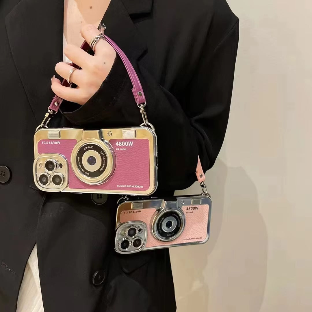 Luxury Apple iPhone Case, MagSafe Compatible, Camera Lens and Screen Protection, Ultra Thin, Shockproof, Magnetic, Full All Around Protection, 3D Retro Camera Cover