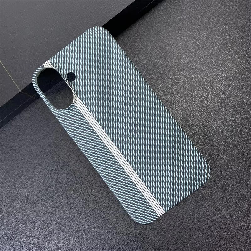 High Quality Apple iPhone Case, MagSafe Compatible, Camera Lens & Screen Protection, Ultra Thin, Shockproof, Magnetic Full All Around Cover – Double Color Carbon Fiber Texture Matte Case with Ultra Thin Shockproof Design