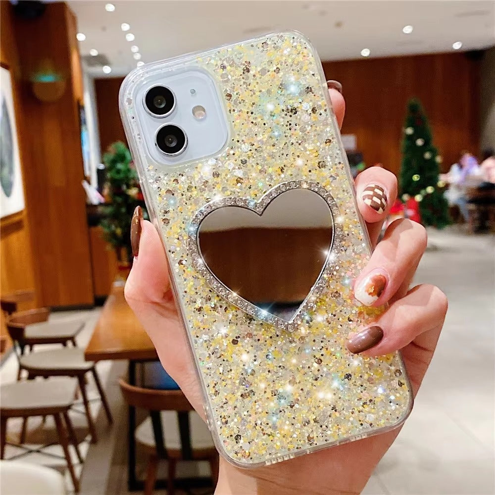 Luxury Apple iPhone Case, MagSafe Compatible, Camera Lens and Screen Protection, Ultra Thin, Shockproof, Magnetic, Full All Around Protection, Glitter Mirror Soft Cover