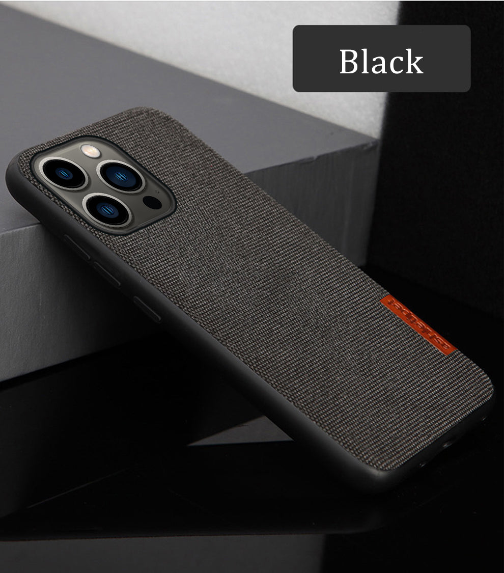 Premium Apple iPhone Case, MagSafe Compatible, Camera Lens and Screen Protection, Ultra Thin, Shockproof, Magnetic, Full All Around Protection, Canvas Fabric Back Cover