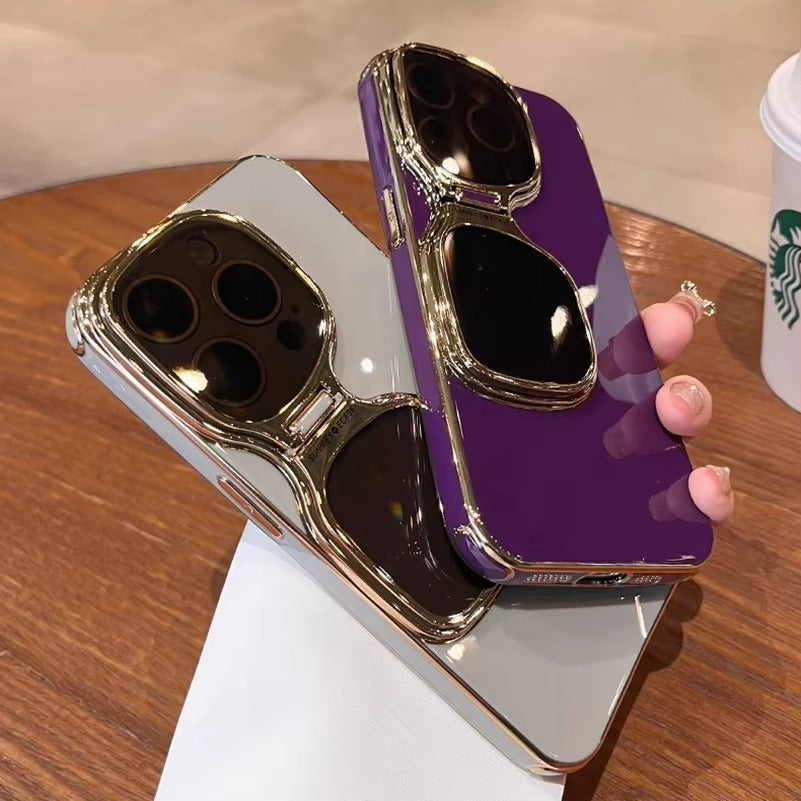 Premium Apple iPhone Case, MagSafe Compatible, Camera Lens and Screen Protection, Ultra Thin, Shockproof, Magnetic, Full All Around Protection, Fold Lens Stand Holder Cover