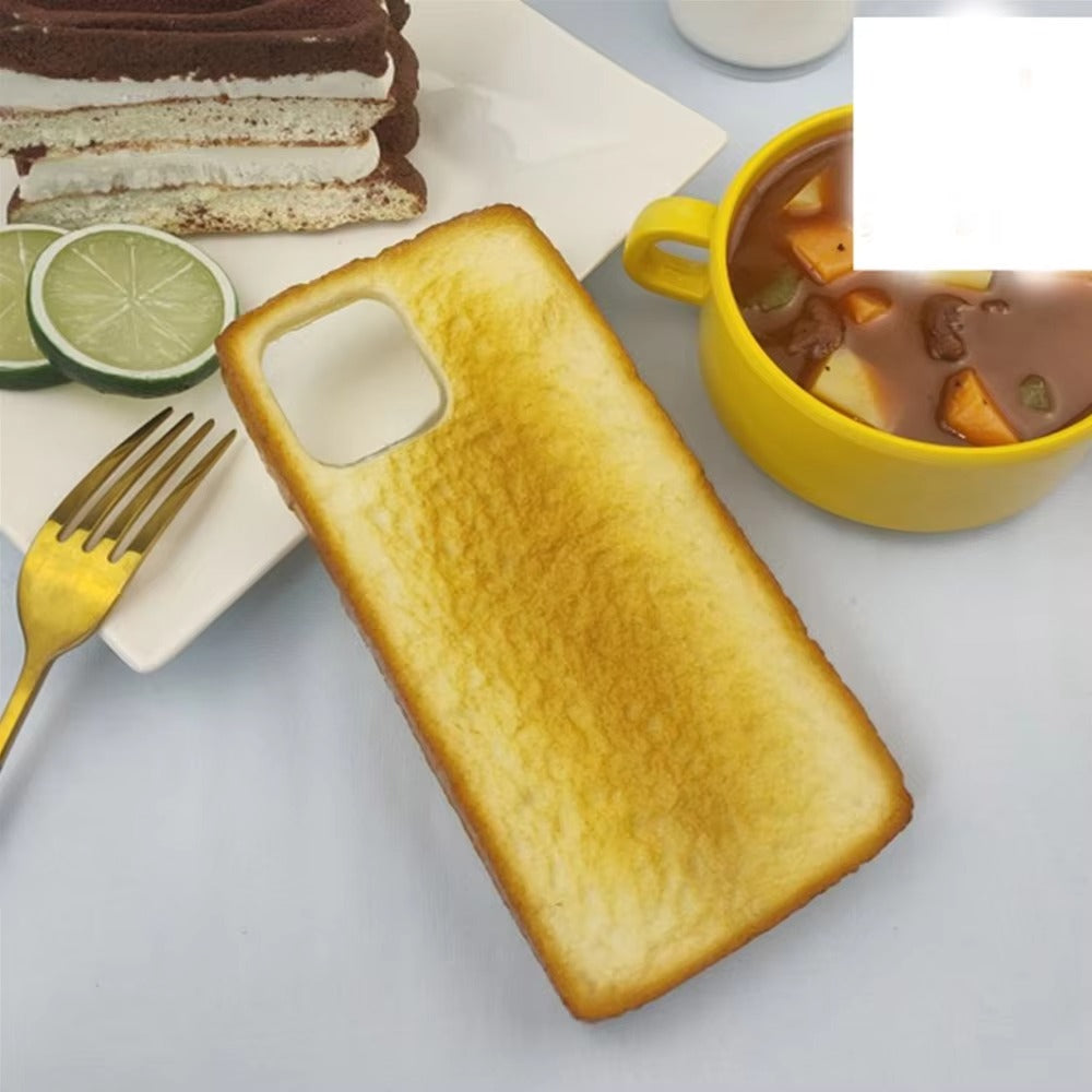 Premium Apple iPhone Case, MagSafe Compatible, Camera Lens and Screen Protection, Ultra Thin, Shockproof, Magnetic, Full All Around Protection, 3D Toast Bread Soft Cover