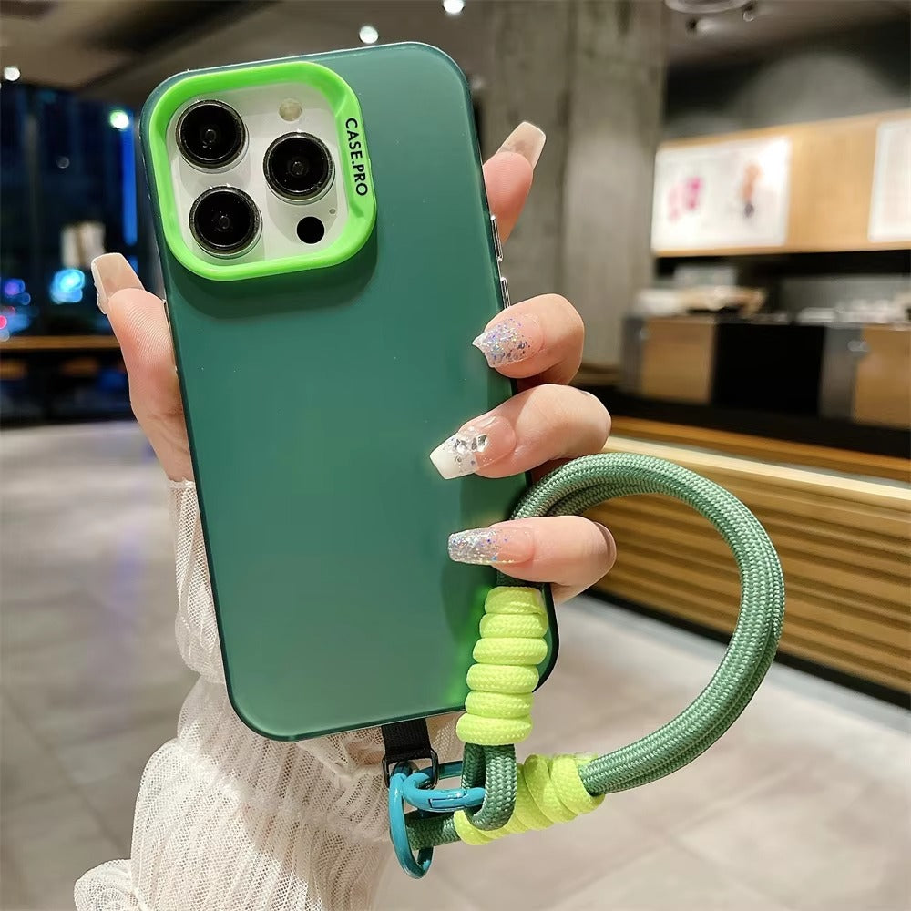 Premium Apple iPhone Case, MagSafe Compatible, Camera Lens & Screen Protection, Ultra Thin, Shockproof, Magnetic Full All Around Cover – Double Layer Silver Lanyard Case with Stylish Color Accents