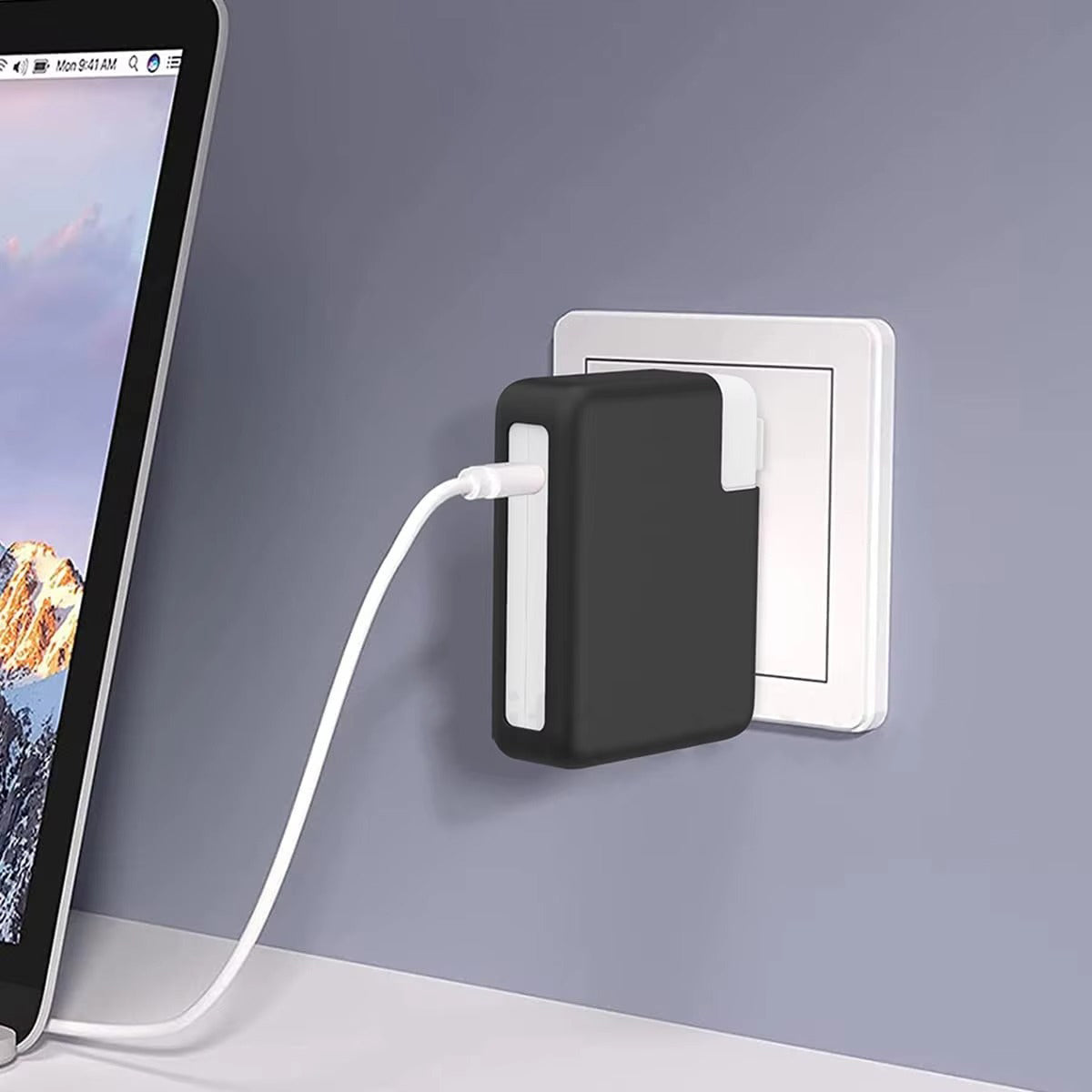 Premium Silicone Charger Case for MacBook Power Adapter – Soft Protective Cover for 140W, 96W, 87W, 85W, 67W, 61W, 60W, 45W, 35W, 30W, 29W USB-C Bricks