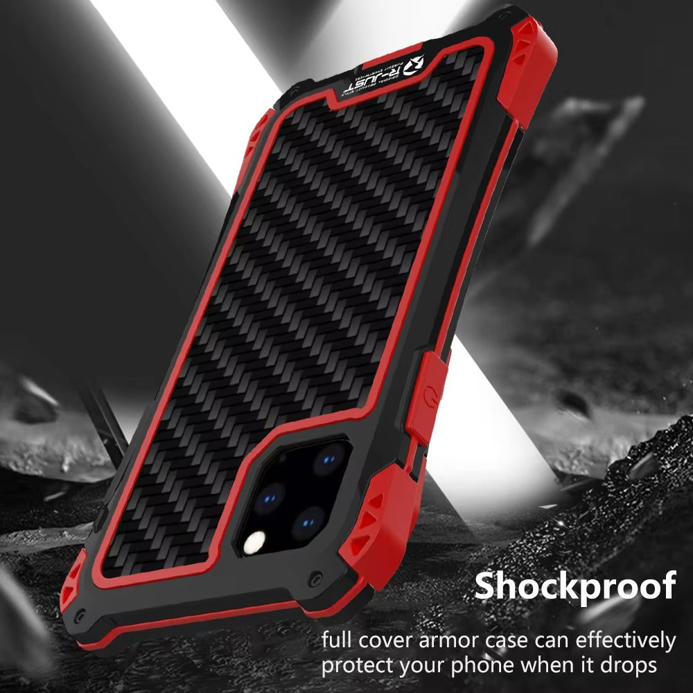 Robust Apple iPhone Case, MagSafe Compatible, Camera Lens & Screen Protection, Ultra Thin, Shockproof, Magnetic Full All Around Cover – Hard Metal Armor Case with Aluminum Alloy & TPU Silicone Shockproof Design